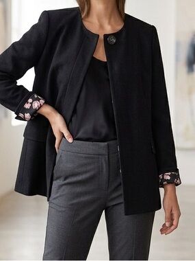 Poetry Tencel Jacket with Floral Lining